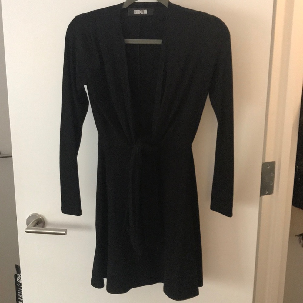 Reformation black dress
